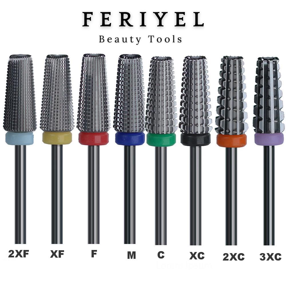 5 in 1 - Carbide Nail Drill Bit Black ~ Feriyel Brand USA